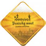 logo znacky piva Prazsky most Tacek piva Prazsky Most