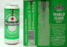 Heineken,  plechovka a etiketa