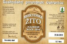 Beskydske zito, Amber RYE IPA etiketa