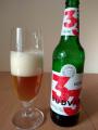 Budweiser Budvar 33,  lahev a sklenice